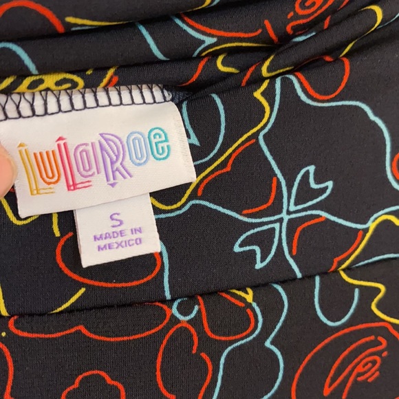 Multi color size S lularoe midi skirt - Picture 2 of 3